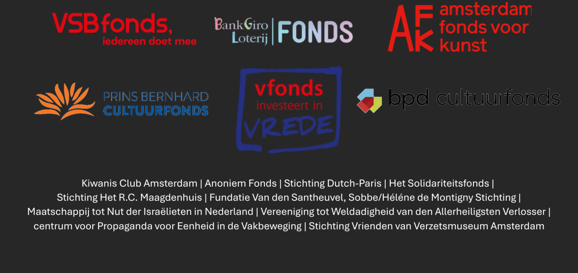 Junior op Wielen  is mede mogenlijk gemaakt  door de aangegeven fondsen