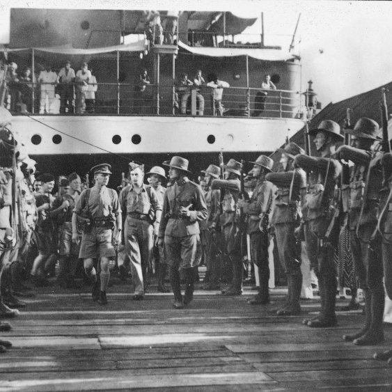 Arrival of soldiers.
