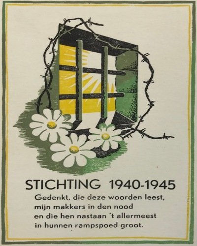 Dankkaart voor bijdrage aan de Stichting om achter het raam te plaatsen zodat collectanten weten dat er al gegeven is.