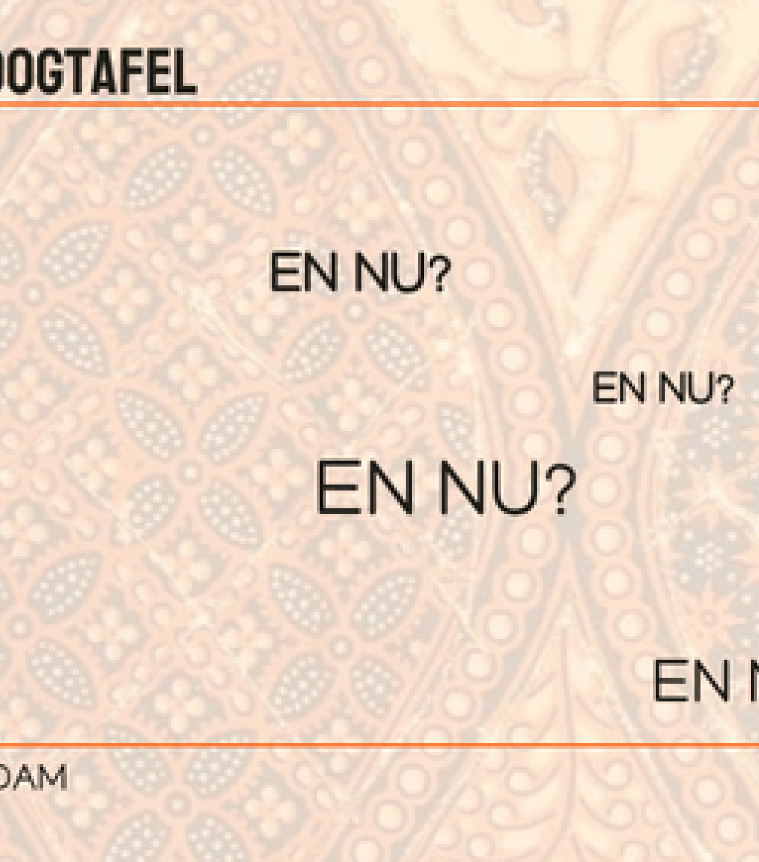 EN NU? — De Dekoloniale Dialoogtafel