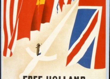 Poster: 'Free Holland welcomes the soldiers of the allies.'