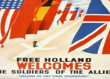 Poster: 'Free Holland welcomes the soldiers of the allies.'