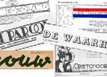 Overzicht van illegale kranten: Trouw, Parool, Vrij Nederland, De Waarheid