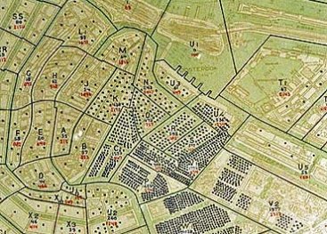 Stippenkaart met overzicht waar de Joden in Amsterdam wonen