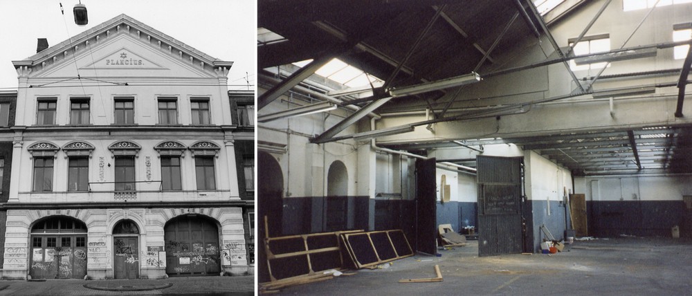 Interior and exterior of Plancius building shortly before conversion into a Resistance Museum